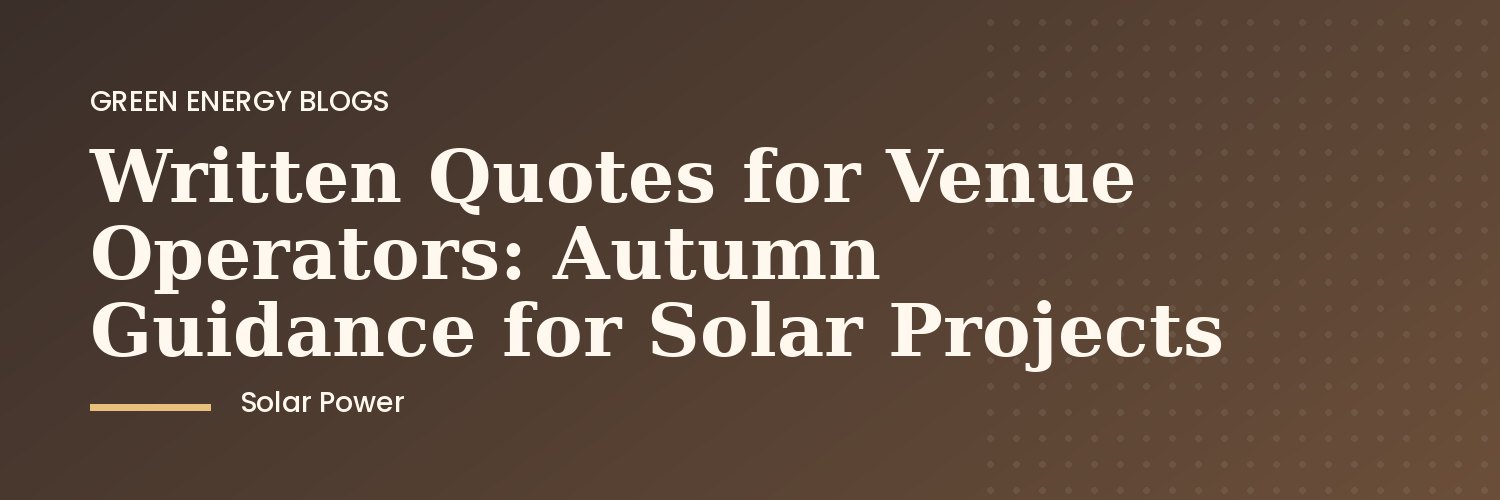 A solar panel installation at a UK pub in autumn